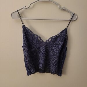 Express V-Neck Cropped Tank Top - Size M